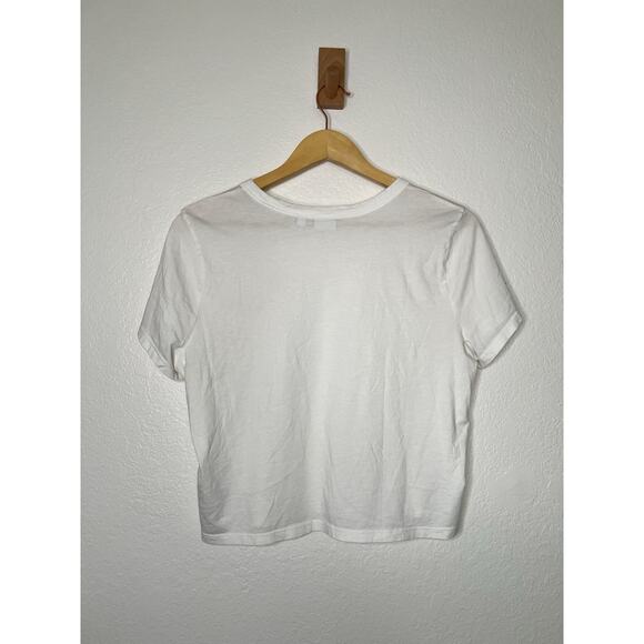 Aritzia Sunday Best White Coffee Icon Cropped Tee Size Large - Picture 5 of 5